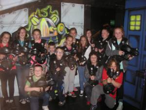 Kids having a great time at Barrow's LAZER Zone.